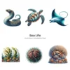 Sea Life PNG Clipart Collection - 60 PNG, Marine Animal Graphics, Underwater, Ocean Stuff Printables, Commercial use, Digital download