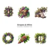 Grapes & Wine PNG Clipart Collection - 102 PNG, Fruit Graphics, Cocktail, Alcohol, Champagne Printables, Commercial use, Digital download