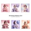 Birthday Balloon Girl PNG Clipart Collection - 62 PNG, Heart Balloons Graphics, Birthday Girl Printable, Commercial use, Digital download