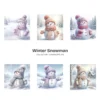 Winter Snowman JPG Clipart Collection - 55 JPG, Christmas Snowman Graphics, Snowy Scene Printable, Commercial use, Digital download