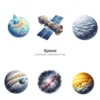 Space PNG Clipart Collection - 100 PNG, Cute Planets and Stars Graphics, Solar System Printables, Commercial use, Digital Download