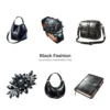 Black Fashion PNG Clipart Collection - 100 PNG, Black Lovers Graphics, Wedding Elements Printable, Commercial use, Digital download