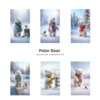 Polar Bear JPG Clipart Collection - 60 JPG, snowy animal Graphics, Christmas Bear, Arctic Winter Printable, Commercial use, Digital download