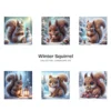 Winter Squirrel JPG Clipart Collection - 60 JPG, Snow Animal Graphics, Winter Woodland Printables, Commercial use, Digital download