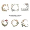 Art Nouveau Frames PNG Clipart Collection - 67 PNG, Chinoiserie Graphics, Baroque, Autumn Frames Printables, Commercial use,Digital download