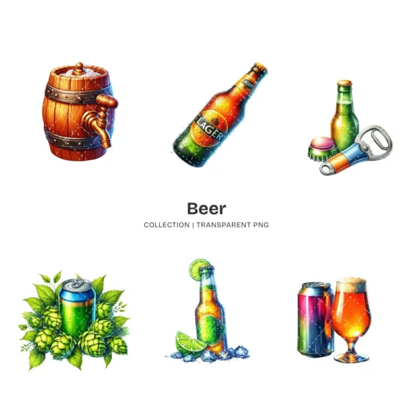Beer PNG Clipart Collection - 83 PNG, Fathers Day Graphics, Brewing, Beer Bottle, Beer Can Printables, Commercial use, Digital download