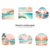 Beach Landscapes PNG Clipart Collection - 61 PNG, Scenic Coastal Graphics, Summer Travel Illustration, Commercial use, Digital download