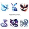 Mystical Creatures PNG Clipart Collection - 60 PNG, Mythical Creatures Graphics, Magical Illustration, Commercial use, Digital download
