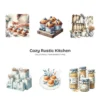 Cozy Rustic Kitchen PNG Clipart Collection - 62 PNG, Woman Baking Graphics, Dining, Groceries, Cooking Art, Commercial use, Digital download