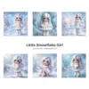 Little Snowflake Girl PNG Clipart Collection - 62 PNG, Snowy Princess Graphics, Winter Fantasy Printable, Commercial use, Digital download