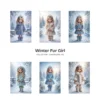 Winter Fur Girl JPG Clipart Collection - 66 JPG, snow princess Graphics, Frosty Scenes, Winter Printable, Commercial use, Digital download