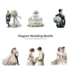 Elegant Wedding Motifs PNG Clipart Collection - 72 PNG, Save the date Graphics, Wedding Planner Printable, Commercial use, Digital download