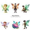 Boy Fairies PNG Clipart Collection - 68 PNG, Magical Fairy Graphics, Ethereal Fairy Printables, Commercial use, Digital download