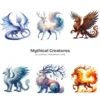 Mythical Creatures PNG Clipart Collection - 60 PNG, Enchanting creatures Graphics, Mythical Illustration, Commercial use, Digital download