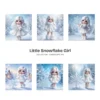 Little Snowflake Girl PNG Clipart Collection - 62 PNG, Snowy Princess Graphics, Winter Fantasy Printable, Commercial use, Digital download