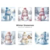 Winter Snowman JPG Clipart Collection - 55 JPG, Christmas Snowman Graphics, Snowy Scene Printable, Commercial use, Digital download