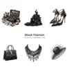 Black Fashion PNG Clipart Collection - 100 PNG, Black Lovers Graphics, Wedding Elements Printable, Commercial use, Digital download