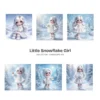 Little Snowflake Girl PNG Clipart Collection - 62 PNG, Snowy Princess Graphics, Winter Fantasy Printable, Commercial use, Digital download