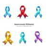 Awareness Ribbons PNG Clipart Collection - 60 PNG, Mental Health Graphics, Support Symbols Printable, Commercial use, Digital download
