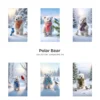 Polar Bear JPG Clipart Collection - 60 JPG, snowy animal Graphics, Christmas Bear, Arctic Winter Printable, Commercial use, Digital download