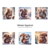 Winter Squirrel JPG Clipart Collection - 60 JPG, Snow Animal Graphics, Winter Woodland Printables, Commercial use, Digital download