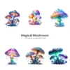 Magical Mushroom PNG Clipart Collection - 65 PNG, Mystical Fungi Graphics, Whimsical Forest Printables, Commercial use, Digital Download
