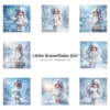 Little Snowflake Girl PNG Clipart Collection - 62 PNG, Snowy Princess Graphics, Winter Fantasy Printable, Commercial use, Digital download