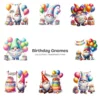 Birthday Gnomes PNG Clipart Collection - 62 PNG, Festive Graphics, Party Hat, Whimsical Printable, Commercial use, Digital download