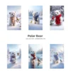 Polar Bear JPG Clipart Collection - 60 JPG, snowy animal Graphics, Christmas Bear, Arctic Winter Printable, Commercial use, Digital download