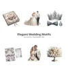 Elegant Wedding Motifs PNG Clipart Collection - 72 PNG, Save the date Graphics, Wedding Planner Printable, Commercial use, Digital download