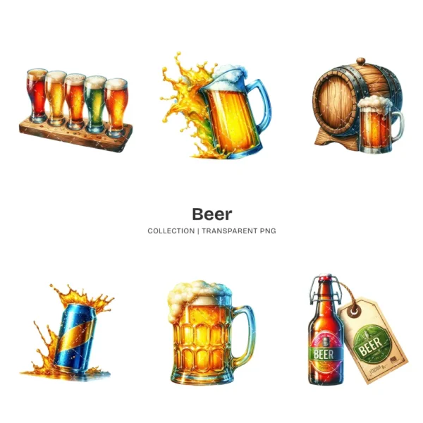 Beer PNG Clipart Collection - 83 PNG, Fathers Day Graphics, Brewing, Beer Bottle, Beer Can Printables, Commercial use, Digital download