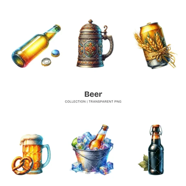 Beer PNG Clipart Collection - 83 PNG, Fathers Day Graphics, Brewing, Beer Bottle, Beer Can Printables, Commercial use, Digital download