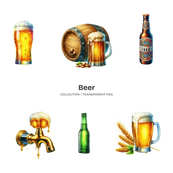 Beer PNG Clipart Collection - 83 PNG, Fathers Day Graphics, Brewing, Beer Bottle, Beer Can Printables, Commercial use, Digital download