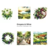 Grapes & Wine PNG Clipart Collection - 102 PNG, Fruit Graphics, Cocktail, Alcohol, Champagne Printables, Commercial use, Digital download