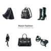 Black Fashion PNG Clipart Collection - 100 PNG, Black Lovers Graphics, Wedding Elements Printable, Commercial use, Digital download