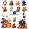 Cute Halloween PNG Clipart Collection - 42 PNG, Adorable Spooky Graphics, Friendly Ghost Printable, Commercial use, Digital download