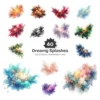 Dreamy Watercolor Splashes PNG Clipart Collection - 40 PNG, Splash Graphics, Watercolor Splatter Printable, Commercial use, Digital download