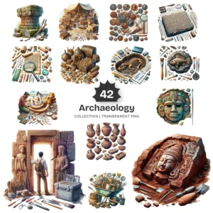 Archaeology PNG Clipart Collection - 40 PNG, Ancient Artifact Graphics, Pottery, Fossils, Ancient Printable, Commercial use, Digital download