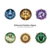 Ethereal Zodiac Signs PNG Clipart Collection - 41 PNG, Astrology Graphics, Mystical art Printable, Commercial use, Digital download