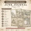 Moon Blossom Elven Garden Junk Journal Pages - Magical Forest Ephemera, Whimsical Foliage, Butterflies, Fantasy Ephemera, Digital Download