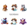 Cute Halloween PNG Clipart Collection - 42 PNG, Adorable Spooky Graphics, Friendly Ghost Printable, Commercial use, Digital download