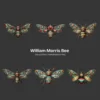 William Morris Bee PNG Clipart Collection - 55 PNG, Victorian Bee Graphics, Ornamental Patterns Printable, Commercial use, Digital download