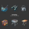 Camping PNG Clipart Collection - 45 PNG, Outdoor Adventure Graphics, Campfire, Summer Camping Printable, Commercial use, Digital download