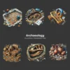 Archaeology PNG Clipart Collection - 40 PNG, Ancient Artifact Graphics, Pottery, Fossils, Ancient Printable, Commercial use, Digital download