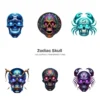 Zodiac Skull PNG Clipart Collection - 40 PNG, Gothic Astrology Graphics, Mystical Décor, Fantasy Printables, Commercial use,Digital download