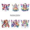 Rainbow Fairies PNG Clipart Collection - 60 PNG, Ethereal Fairies Graphics, Colorful Flowers Printable, Commercial use, Digital download
