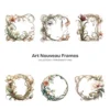 Art Nouveau Frames (P-2) PNG Clipart Collection - 49 PNG, Chinoiserie Graphics, Baroque, Autumn Frames Printables, Commercial use, Digital download