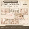 The Debutante's Pink Season Junk Journal Kit - Vintage Regency Romance Ephemera, Season of Hearts, Tags, Pockets, Ephemera, Digital Download
