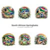 South African Springboks PNG Clipart Collection - 45 PNG, Protea Flower Graphics, Wildlife Printable, Commercial use, Digital download