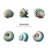 Seashells PNG Clipart Collection - 40 PNG, Ocean Beach Shell Graphics, Seaside Element, Nautical Printable, Commercial use, Digital download